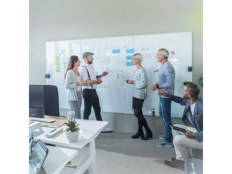 Wand Whiteboard Büro Whiteboards Magnettafel Sigel, Glas-Magnetboards Artverum - Officeboards