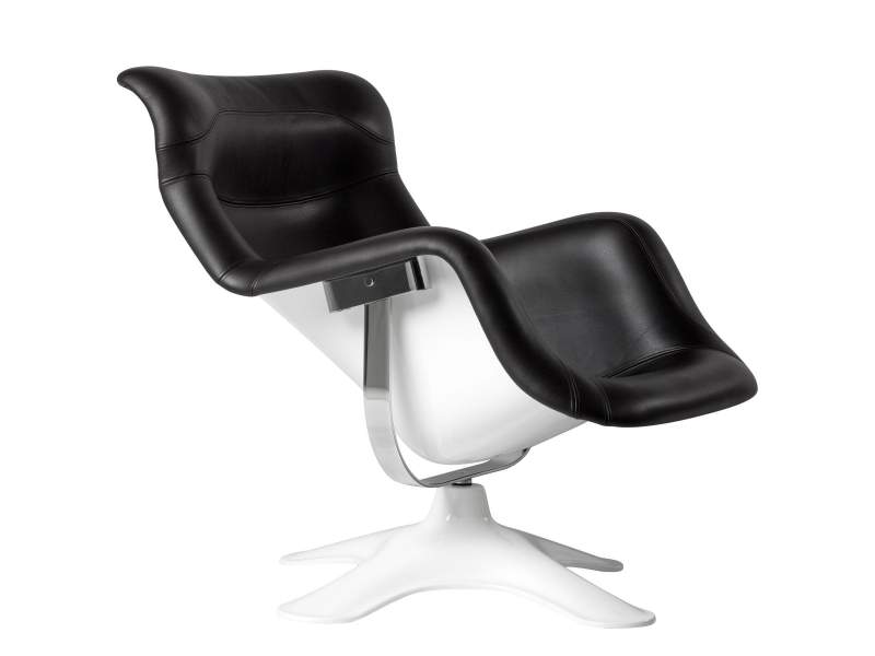 Clubsessel Leder Cocktailsessel schwarz Loungesessel Loungemöbel, Artek, Karuselli Lounge Chair