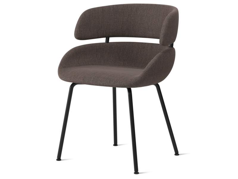 Besucherstuhl braun Lehnstuhl Konferenzstühle Cafeteria Stühle, Skandiform, Fendo