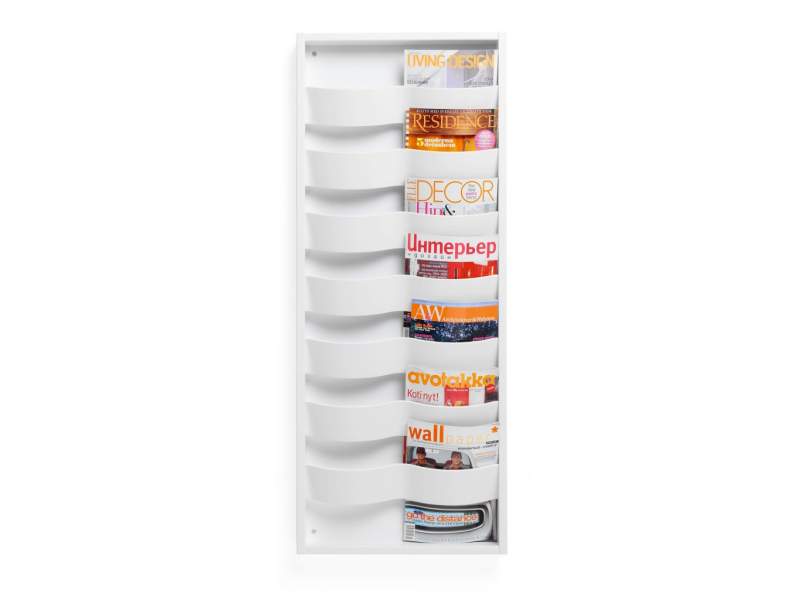 Vågspel magazine holder Prospektständer weiß