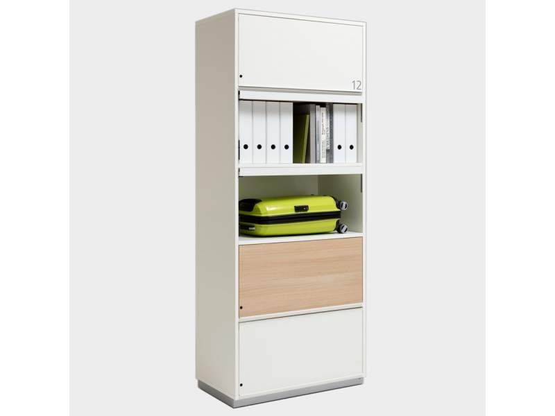 Schliessfachschrank Lockerschrank Holz Lockerschränke weiß Schliessfachschränke Schließsystem mit Zahlenschloss Schlüssel Karte, integriert WINI WINEA MAXX