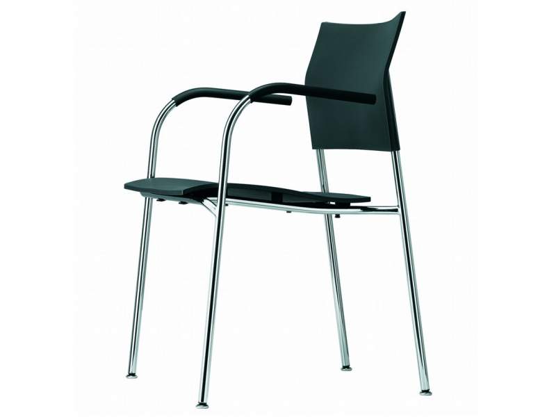 Besucherstuhl 4fuß Besucherstühle mit Armlehnen Konferenzstuhl Stahl Thonet S 360