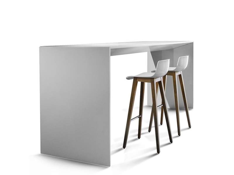 Bartische, Bartisch weiß Echo, Cafeteria Hochtisch