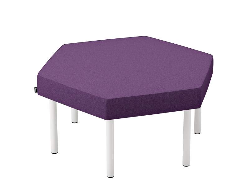 Hocker violett Polsterhocker Modulare Sitzelemente Sitzinseln, Kinnarps, Trixagon Stool