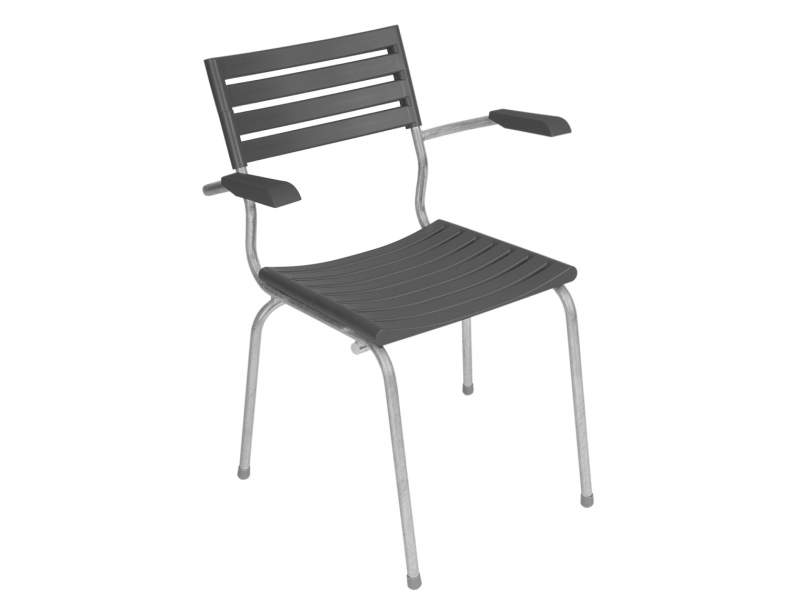 Besucherstuhl schwarz Besucherstühle Kunstoff Gartenstuhl feuerverzinkt Gartenstühle Cafeteria Stuhl Kantinen Stuhl mobbel SITmax mit Armlehnen