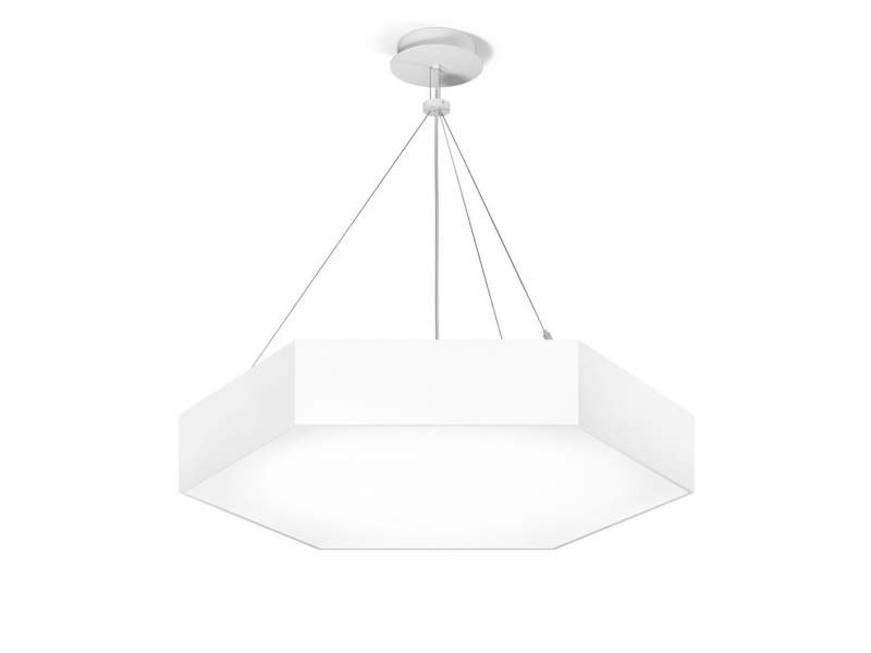 Akustik Pendelleuchten Design Pendelleuchte modern Bürolampe Hexagonal weiß  LED XAL HEX-O