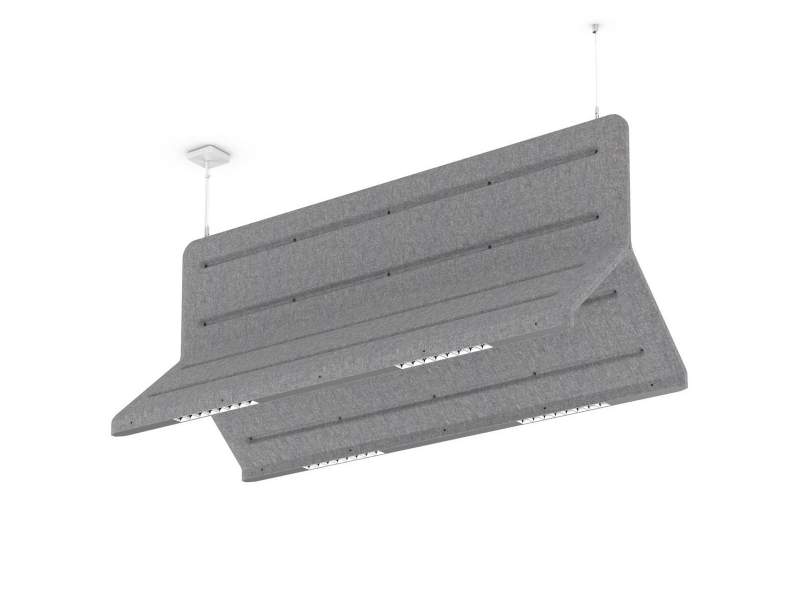 Akustische Pendelleuchten Design Pendelleuchte modern Bürolampe grau XAL Akustik Muse Double Light