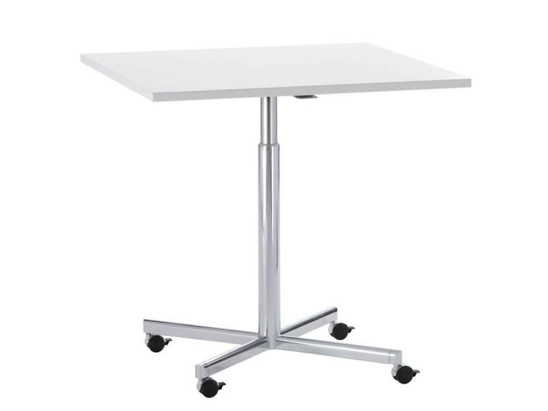 Rolltisch klappbar Rolltische höhenverstellbar Klapptisch weiß mit Rollen quadratisch Brunner Torino