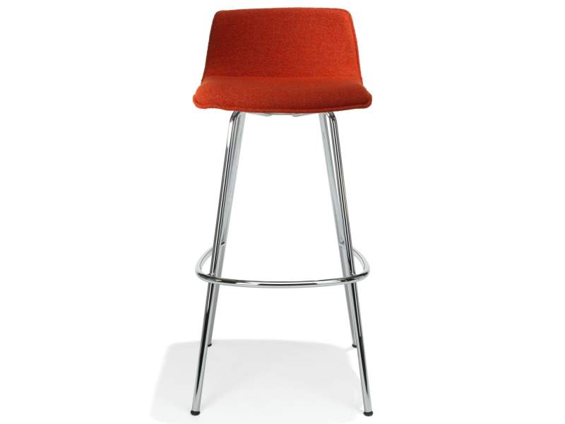 Barhocker rot Barstuhl mit Vierfußgestell Kusch+Co 2100 uni_verso