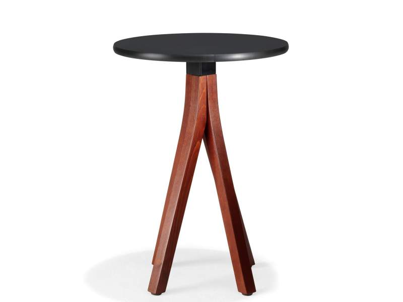 Designer Beistelltisch schwarz Beistelltische Holz Runde Tischplatte Kusch+Co 3000 NJORD