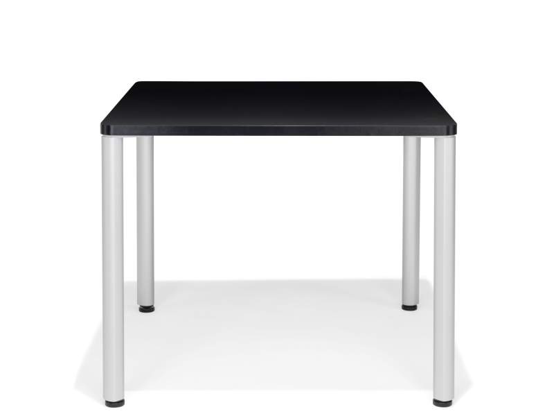 Flexible Konferenztische Büro Konferenztisch schwarz Büromöbel Aluminium Tischplatte Holz Quadratisch Cafeteria Tisch Kusch+Co 3650 Arn