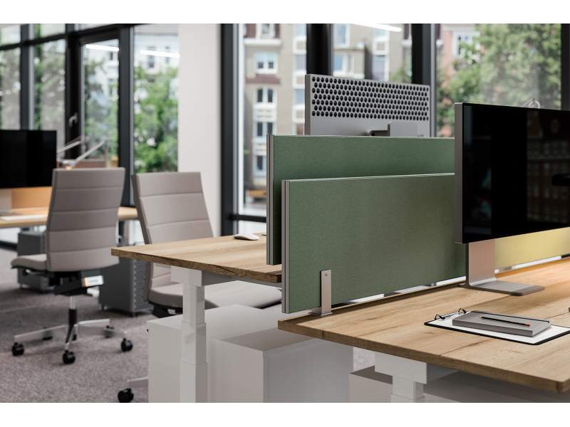 Tisch-Trennwände Raumteiler Trennwand Büro Tischtrennwand Assmann Büromöbel Viteco Stellwandsystem