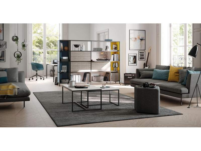 Regalystem modular Modulare Büromöbelsysteme Metall Regal Sitzmöbel Palmberg P4