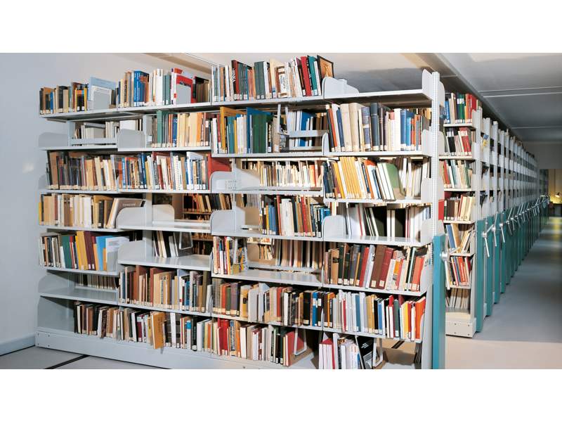 Regale Bibliotheken, Mauser, mauser Bibliothek verfahrbares Magazinregal