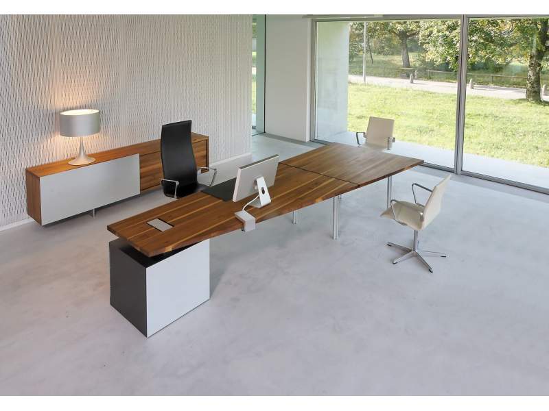 Schreibtisch Holz Schreibtische exklusiv Sideboard Büro, Zoom, TIX