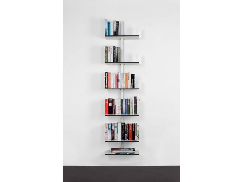 Hängeregal Bücher schwarz Regal Büro Regalschrank, wall - adeco, Totem