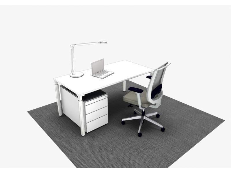 Arbeitstisch weiss Schreibtisch Büro Schreibtische Kabelkanal Steelcase Kalidro