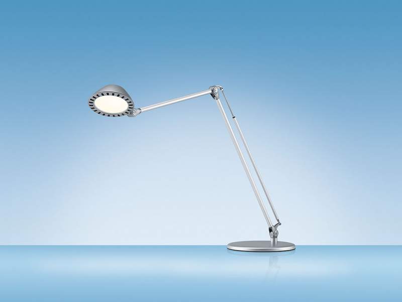 Elegante Tischlampen silber LED Schreibtischlampen modern Tischleuchte, Hansa, LED Blossom