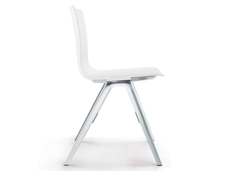 Besucherstuhl weiss Besucherstühle Konferenzstühle ohne Armlehnen Cafeteria Stühle, Brunner, A-Chair 9704