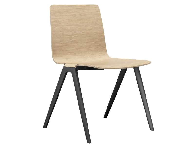 Besucherstuhl Holz Besucherstühle Konferenzstühle ohne Armlehnen Cafeteria Stühle, Brunner, A-Chair 9706