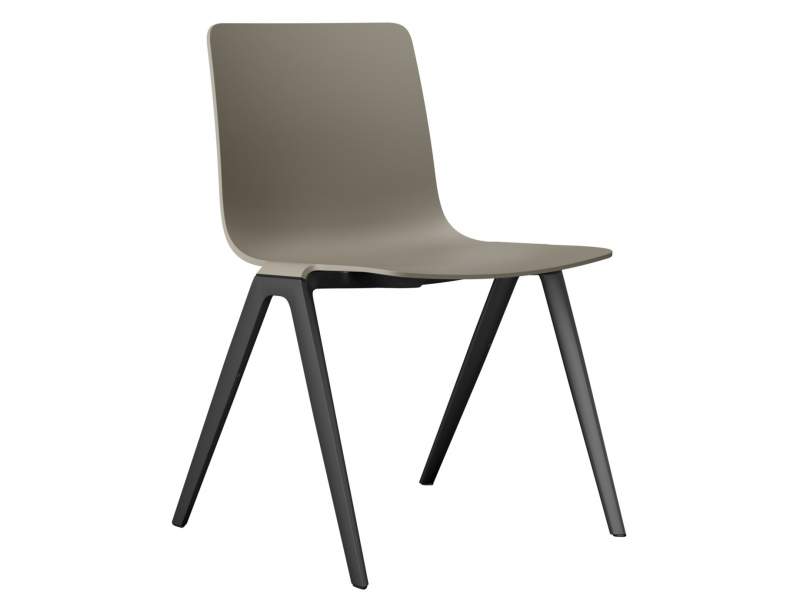 Besucherstuhl grau Besucherstühle Konferenzstühle ohne Armlehnen Cafeteria Stühle, Brunner, A-Chair 9708