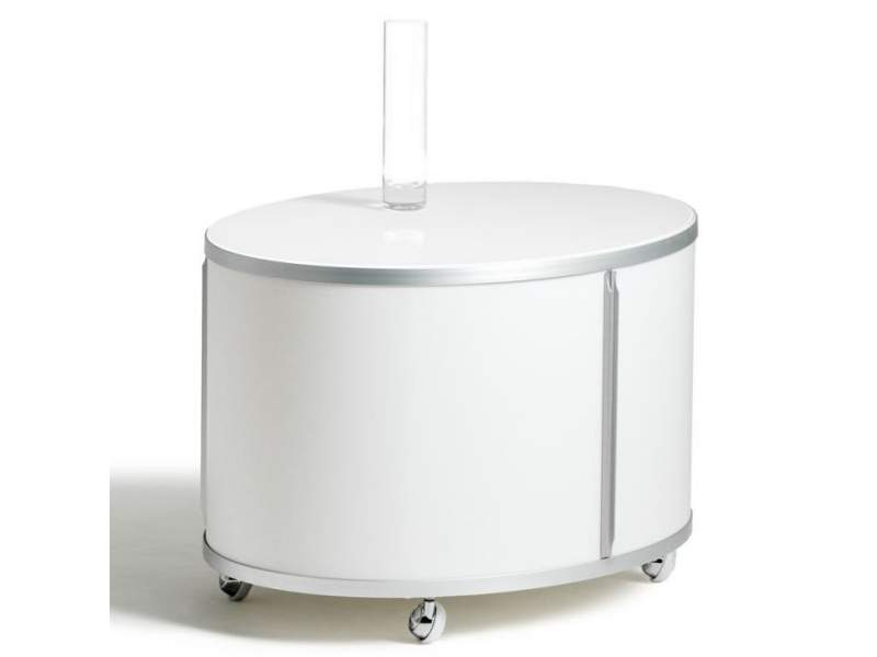 Design Beistelltisch oval ausgefallene Beistelltische Container Büro, Beistelltisch, Wogg Liva Ellipsetower WOGG 17