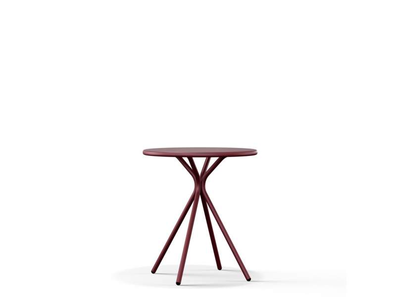 Loungetisch rot Beistelltisch Stahl Brunner crona steel