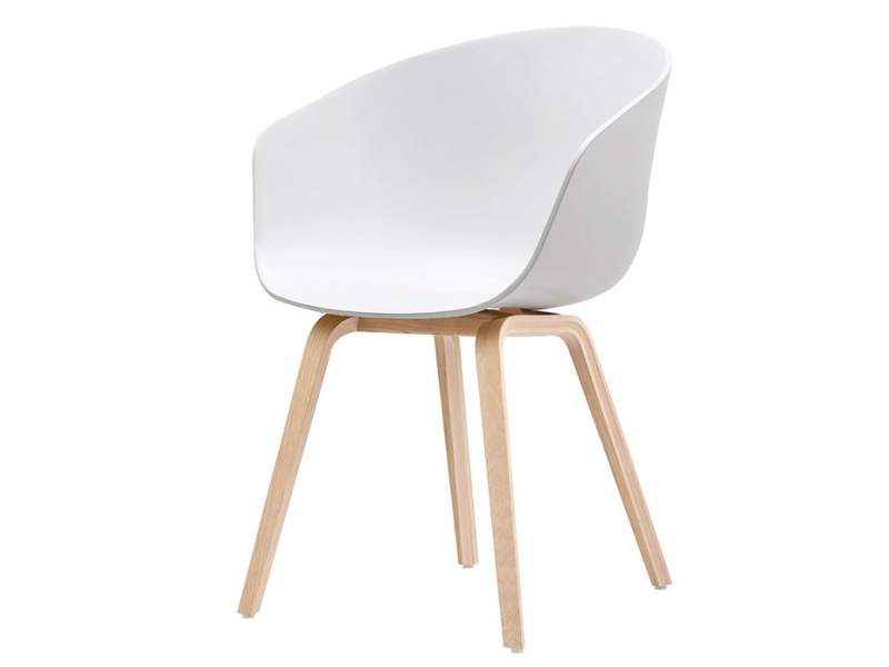 Besucherstuhl Holz Besucherstühle weiss Konferenzstuhl Büro Armlehnstuhl HAY About A Chair AAC22