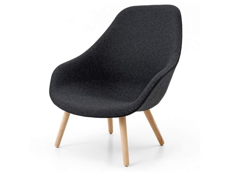 Loungesessel schwarz Sessel Lounge Holz HAY About A Lounge Chair AAL