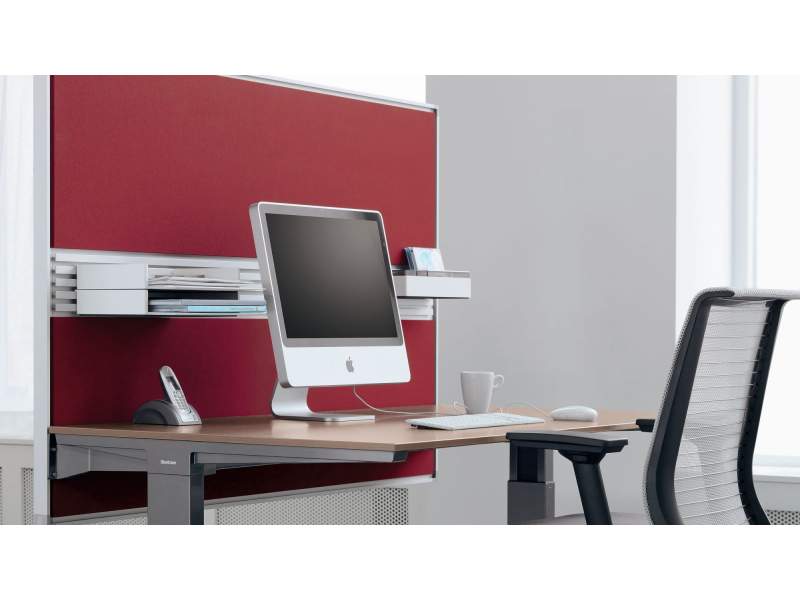 Tisch-Organisations/Trennwandsysteme, Steelcase, Akustik Tischelement Partito Screen und Rail