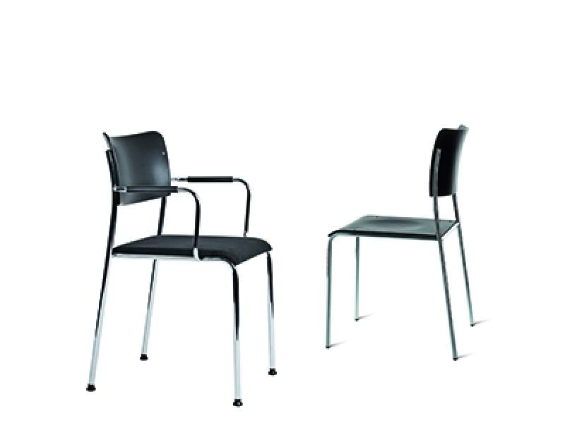 Besucherstühle schwarz Konferenzstühle Cafeteria Stühle, Dietiker, Atrio