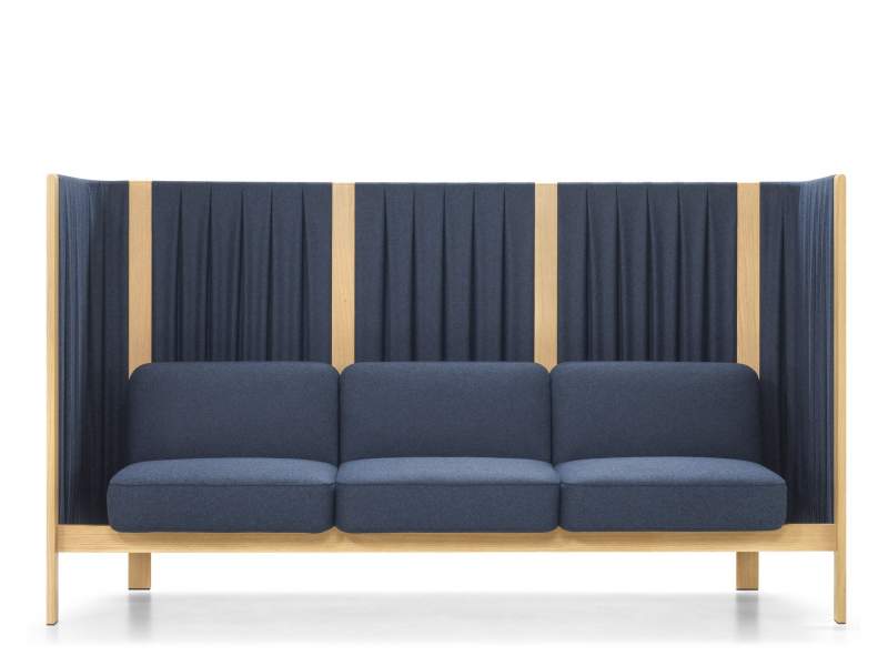 Büro Loungemöbel exklusiv Loungesessel blau Büro Akustik Girsberger, Velum