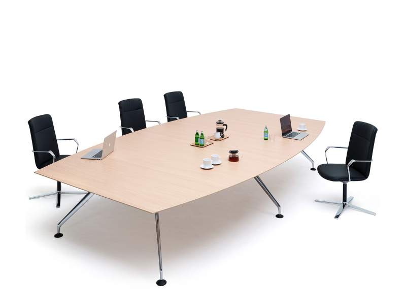 Konferenztisch Holz Konferenztische gross Büro Orangebox lano 
Tonnenform