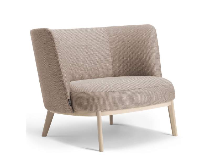 Loungesessel Holz beige Sessel Lounge Offecct Shift Wood Low