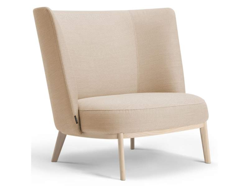 Loungesessel Holz beige Sessel Lounge Offecct Shift Wood High