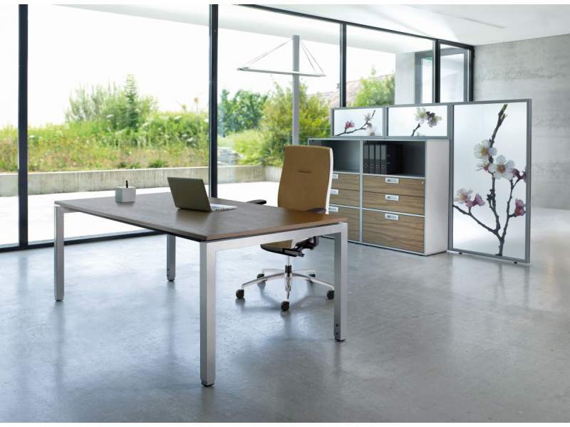 Schreibtisch modern, Holzplatte, elektrifizierbar | Büro Schreibtische | Büromöbel, SITAG, Tischsystem SITAG MCS