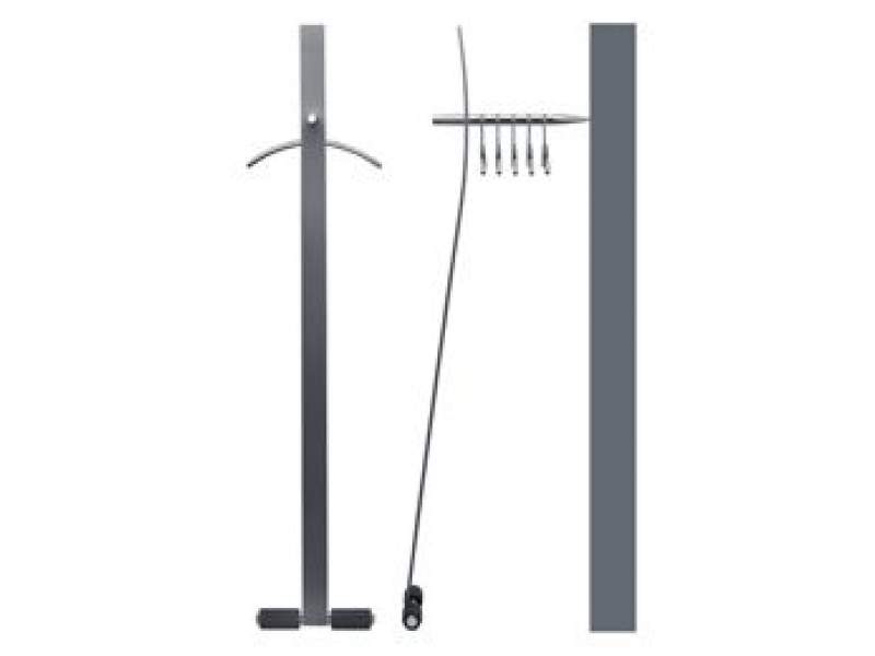 Kleiderständer Garderobenständer aus Aluminium Cascando, Standalone