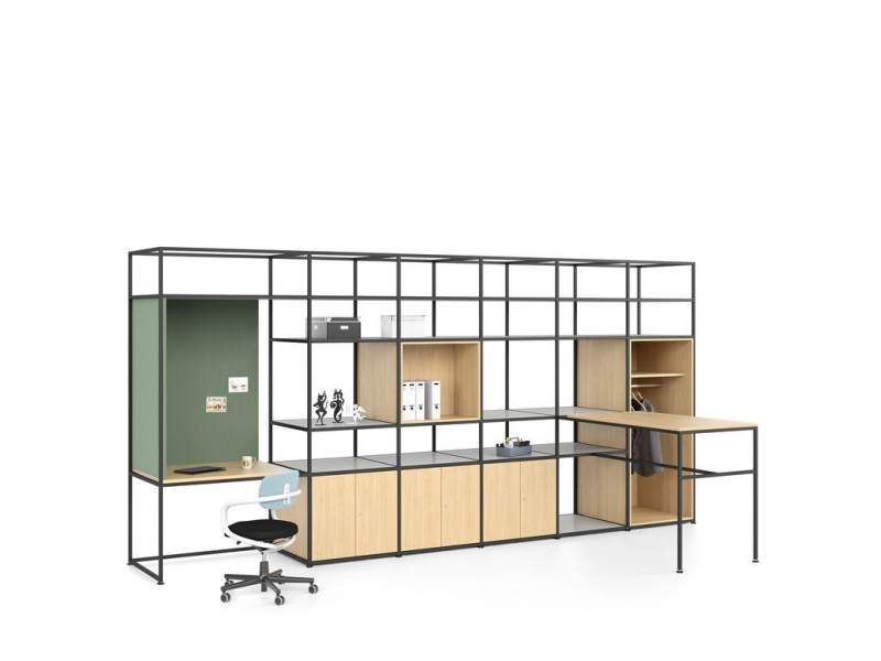 Raumplanungssystem modular Stauraum Stahl Vitra Kado Office