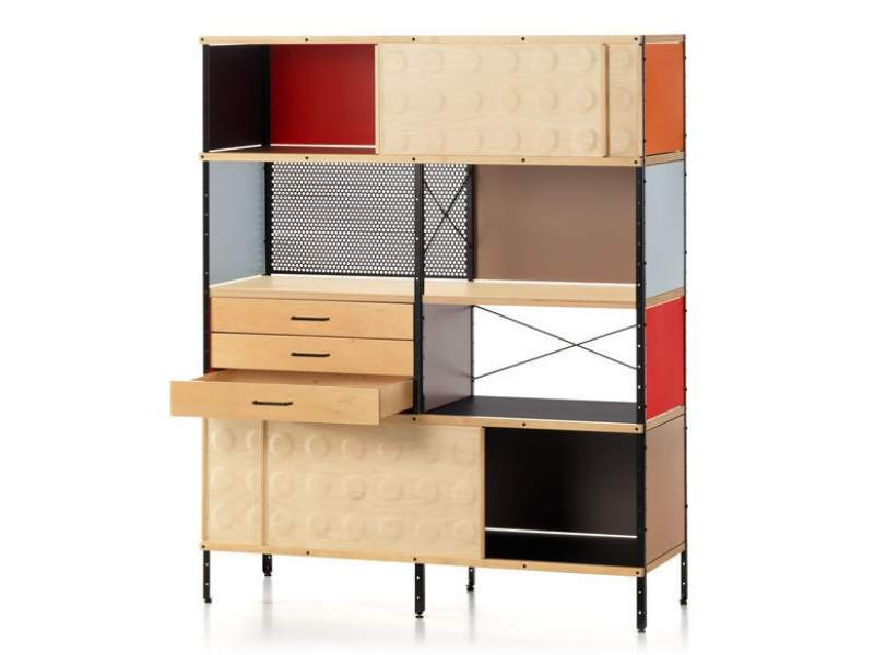 Regal, Büro, Holz, farbig, vitra, Eames Storage Unit ESU