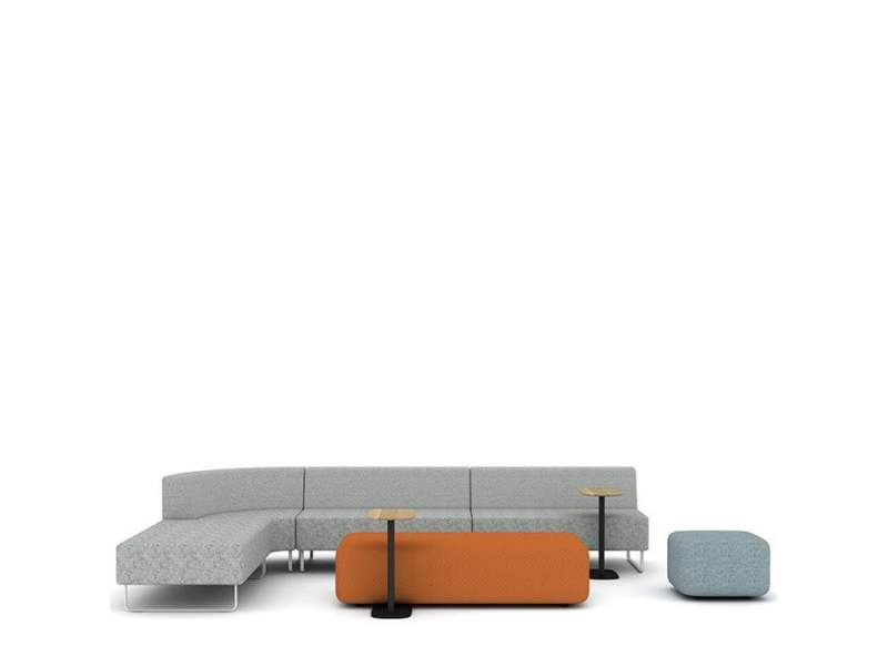 Loungesofa | Modulare Sitzelemente | Sitzinseln | Polsterhocker, HAWORTH, Riverbend & Pebble