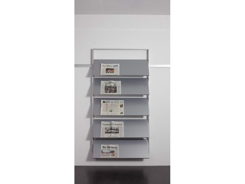 Regalschrank offen Büroregal Metall Regal, wall - adeco, Wall Wandregal
