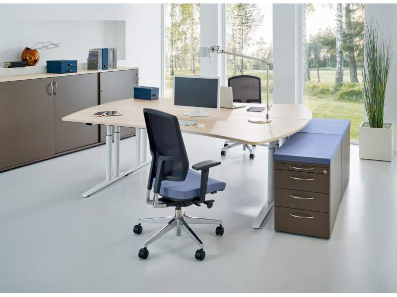 Schreibtisch höhenverstellbar Büromöbel Schreibtische ergonomisch Büro Gesundheit  fm Büromöbel, all in one - fm 55