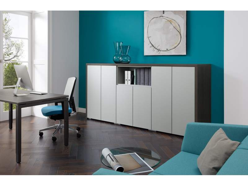 Sideboard, Design, mit Türen,  Büroschrank, fm Büromöbel, Clear Sideboards