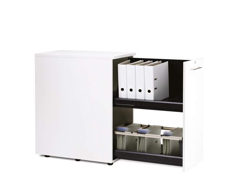 Rollcontainer Büro kleiner Büroschrank Rollen Bürocontainer abschließbar, fm Büromöbel, Hightower
