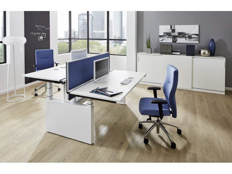 Schreibtisch höhenverstellbar ergonomische Büromöbel Schreibtische Büro Gesundheit, fm Büromöbel, twinbase Sitz-Stehtisch