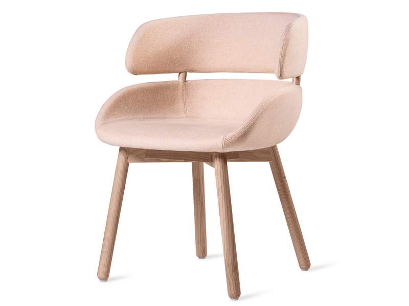 Besucherstuhl rosa Besucherstühle Holz Konferenzstuhl Skandiform Fendo