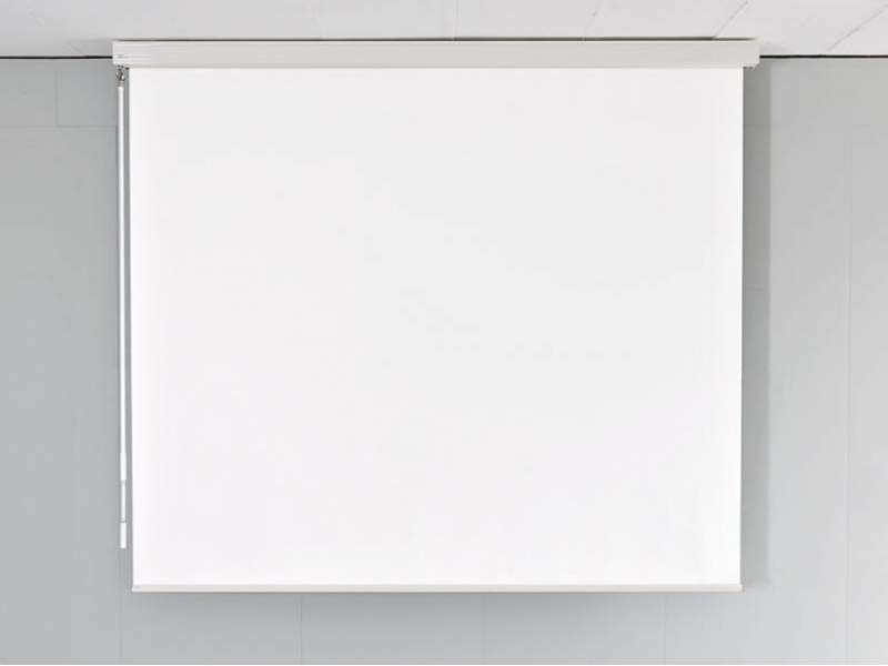 Projektionsleinwand mit Kurbel Hunziker 223 Leinwand manuell