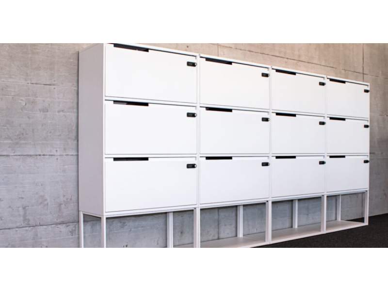 Schliessfachschränke weiss Lockerschränke Schliessfachschrank Büro Novex LOCKER16 Ablage