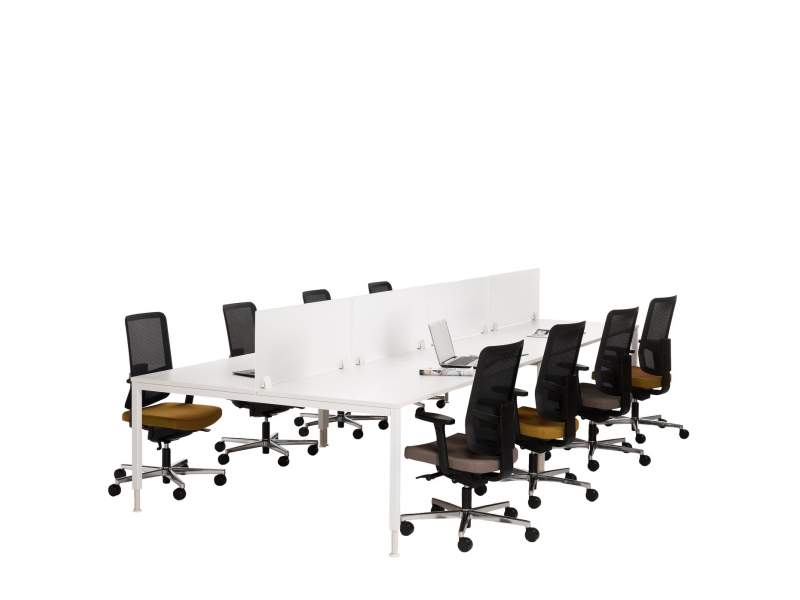 Team-Tisch Büro Team-Tische Bench weiss Martela Alku
rechteckige Tischplatte