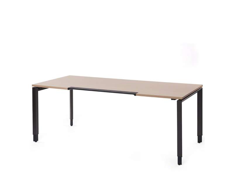 Schreibtisch Design 4-Fuss Gestell schwarz Platte Holz, Steelcase, FrameOne